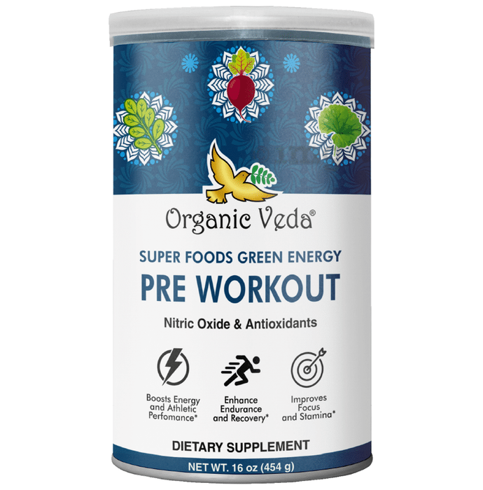 Organic Veda Super Foods Green Energy Pre Workout Powder