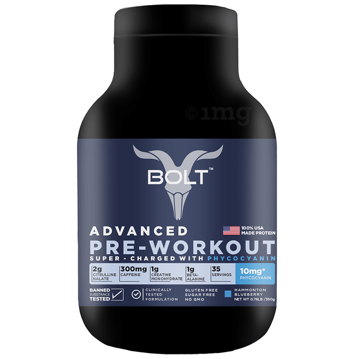 Bolt Advanced Pre-Workout Powder Hammonton Blueberry