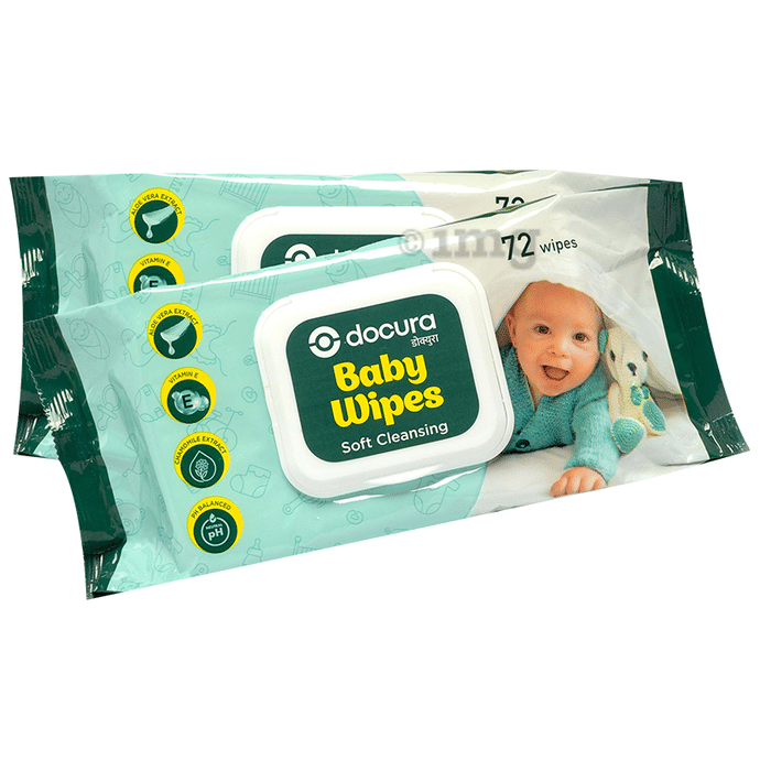 Docura Baby Wipes Soft Cleansing (72 Each)
