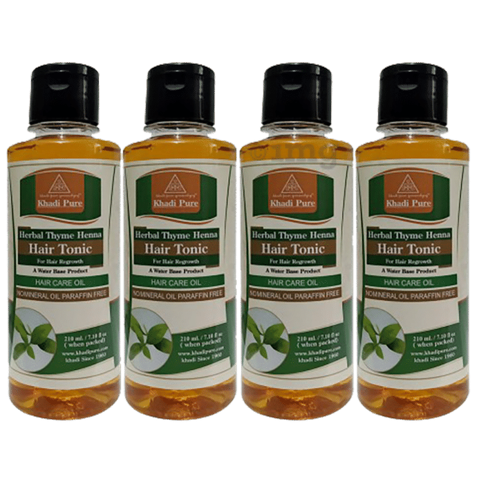 Khadi Pure Herbal Thyme Henna Hair Tonic (210ml Each)