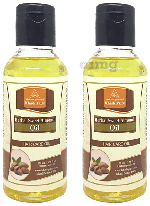Khadi Pure Herbal Sweet Almond Oil (100ml Each)