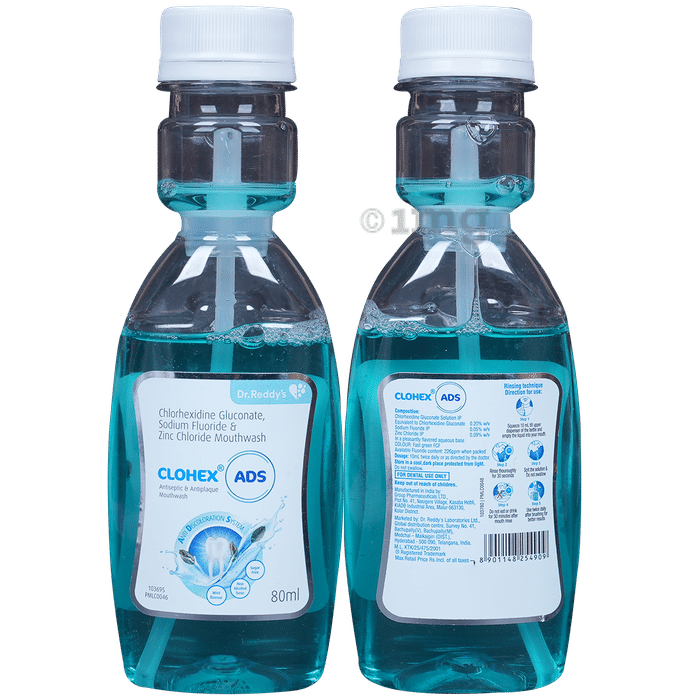 Clohex ADS | Antiseptic & Antiplaque Mint Sugar Free Mouth Wash