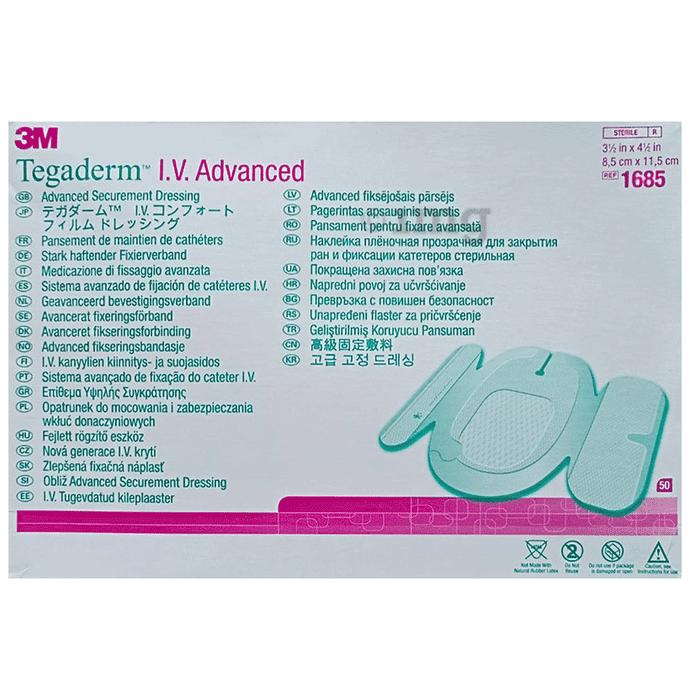 3M 1685 Tegaderm I.V. Advanced Dressing Film 8.5cm x 11.5cm