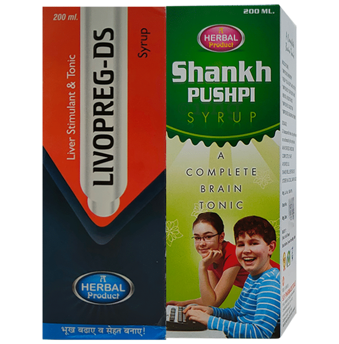 S.P Pharmaceuticals Combo Pack of Shankhpushpi Syrup & Livopreg-DS Syrup (200ml Each)