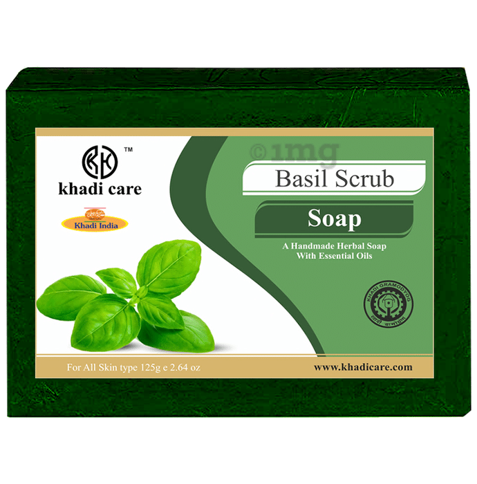 Khadi Care Basil Scrub Soap