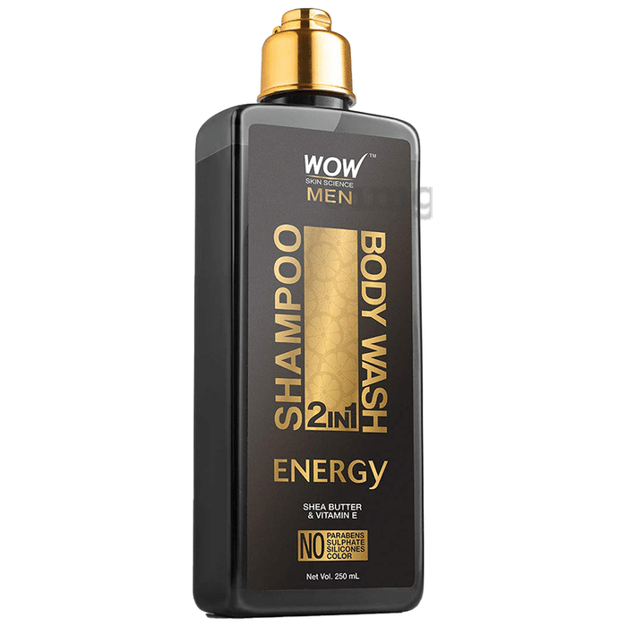 WOW Skin Science Men Energy 2 In 1 Shampoo + Body Wash