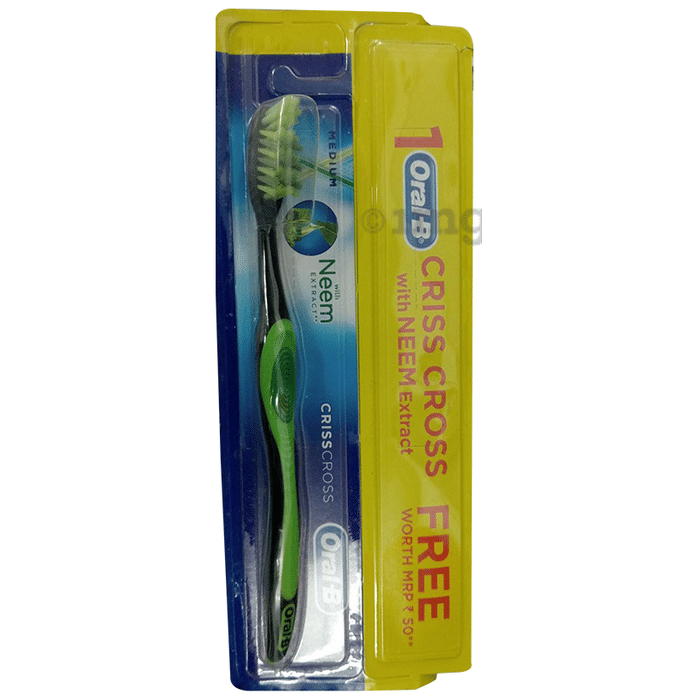 Oral-B Pro-Health Criss Cross Toothbrush Medium with Neem Extracts
