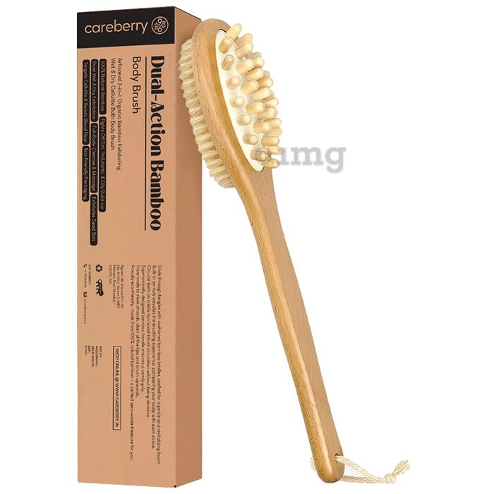 Careberry Dual Action Bamboo Body Brush