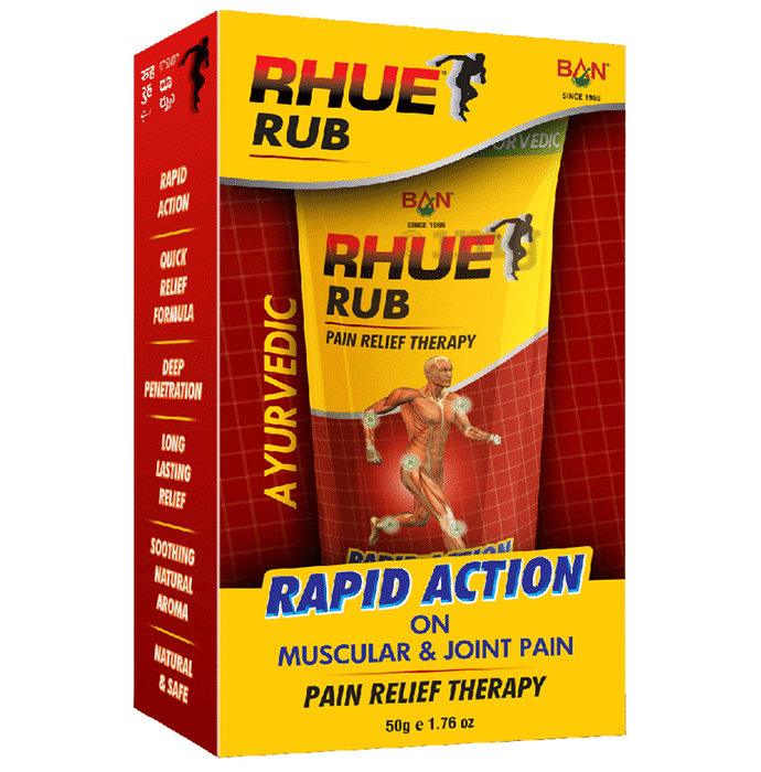 Ban Labs Rhue Rub | Ayurvedic Pain Relief | Rubbing Action for Deeper Penetration |