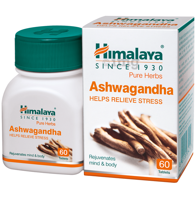Himalaya Wellness Ashvagandha Tablet | Stress Relief Supplement | Rejuvenates Mind & Body
