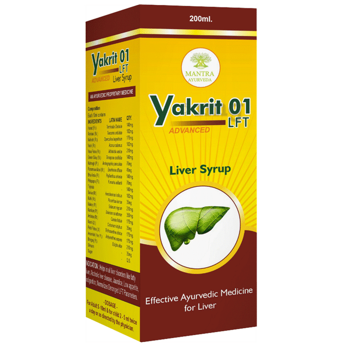 Mantra Ayurveda Yakrit 01 LFT Syrup | Support Liver Health Naturally