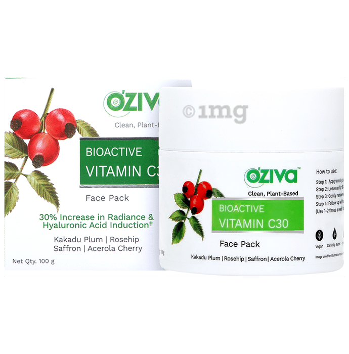 Oziva Bioactive Vitamin C30 Face Pack for Skin Radiance Enhancement