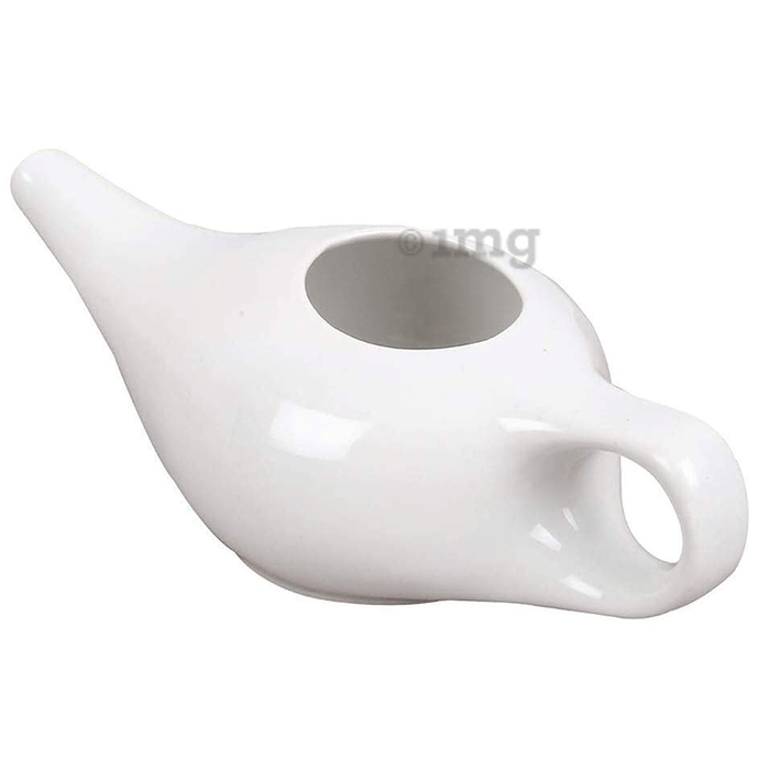Paxmax Porcelain Ceramic Neti Pot White