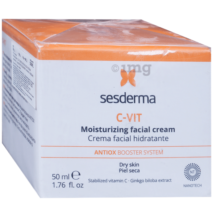 Sesderma C-Vit Moisturizing Facial Cream | Antiox Booster System for Dry Skin