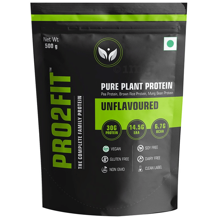 Pro2fit Unflavoured Pure Plant Protein (500gm Each)