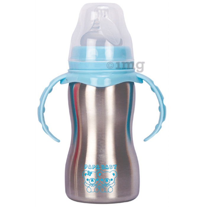 Mylo Essentials Stainless Steel Feeding Bottle with Sipper Blue