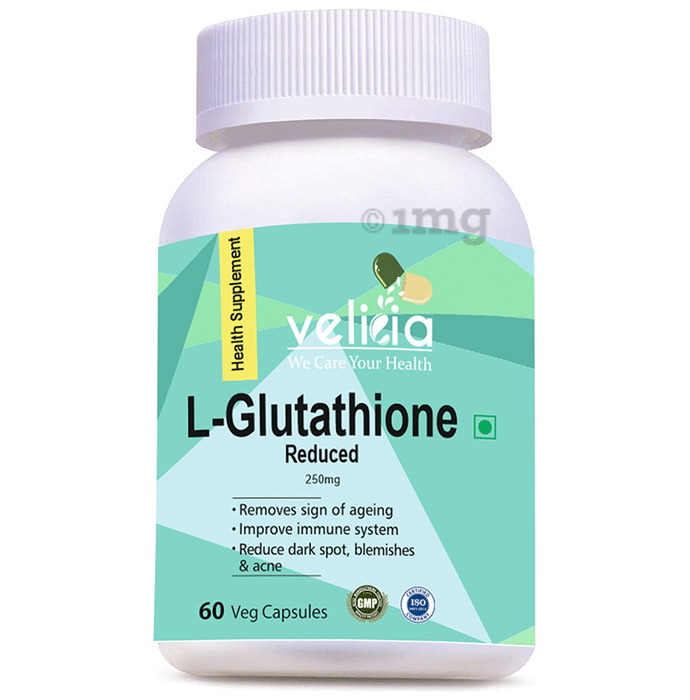 Velicia L-Glutathione Reduced 250mg Veg Capsule