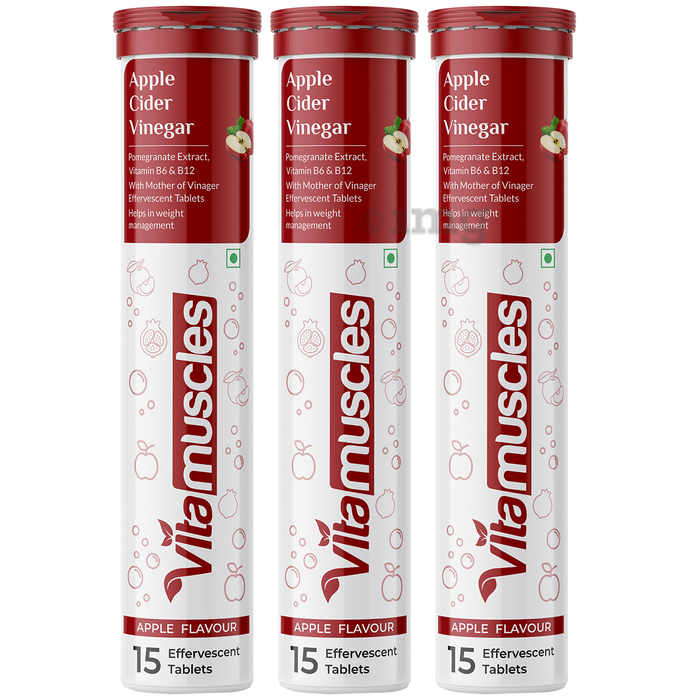 Vitamuscles Apple Cider Vinegar Effervescent Tablet (15 Each) Apple