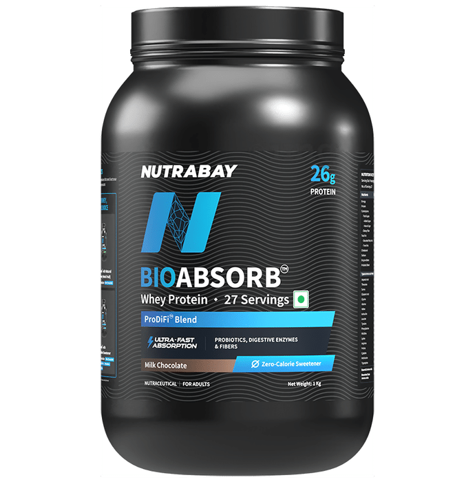 Nutrabay Bioabsorb Whey Protein Powder Milk Chocolate