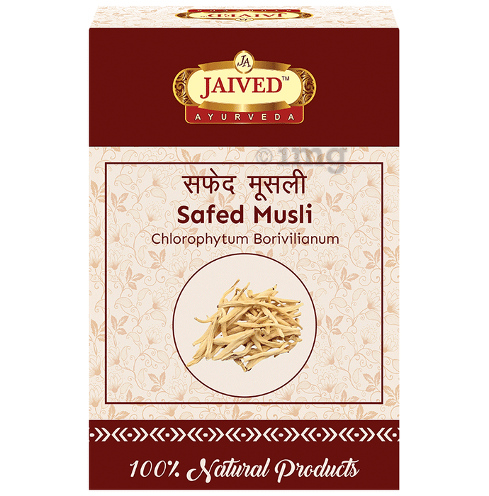 Jaived Ayurveda Safed Musli | Enhances Vitality, Boosts Stamina, 100% Pure & Natural