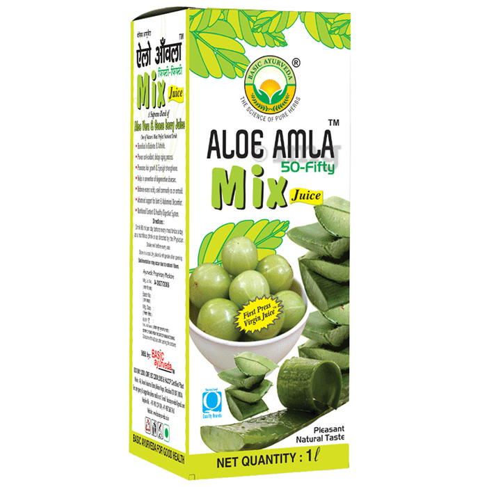 Basic Ayurveda Aloe Amla 50-Fifty Mix Juice