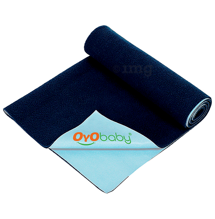 Oyo Baby Waterproof Rubber Dry Sheet Small Dark Blue