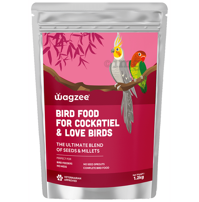 Wagzee The Ultimate Blend of Seeds & Millets Bird Fodd for Cockatiel and Love Birds