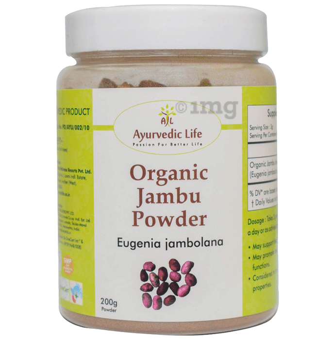 Ayurvedic Life Organic Jambu Eugenia Jambolana Powder