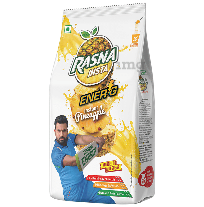 Rasna Insta with Glucose & Minerals | Flavour Instant Pineapple