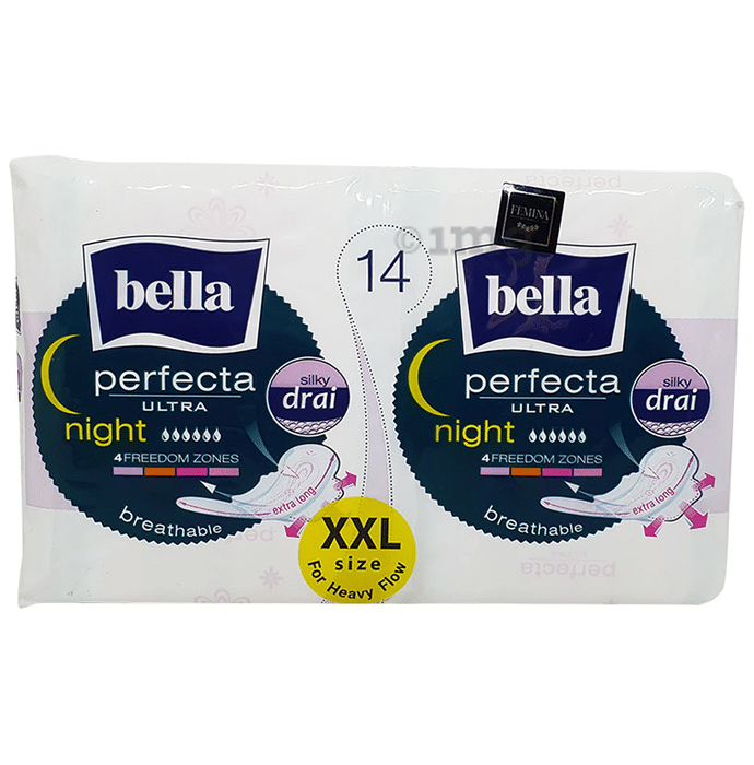 Bella Perfecta Ultra Sanitary Napkins Night Silky Drai XXL