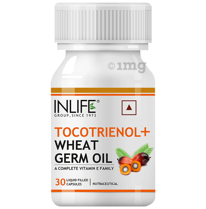 Inlife Tocotrienol with Wheat Germ Oil (Vitamin E) | Liquid Filled Capsule