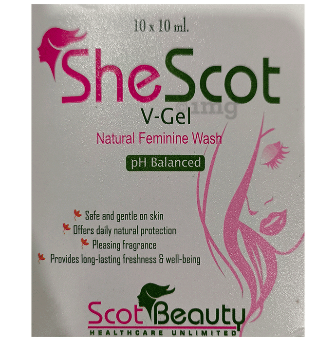 Scot Beauty SheScot V-Gel Natural Feminine Wash pH Balanced (10ml Each)