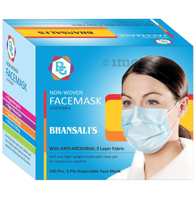 Bhansali Non-Woven 3 Ply Disposable Face Mask