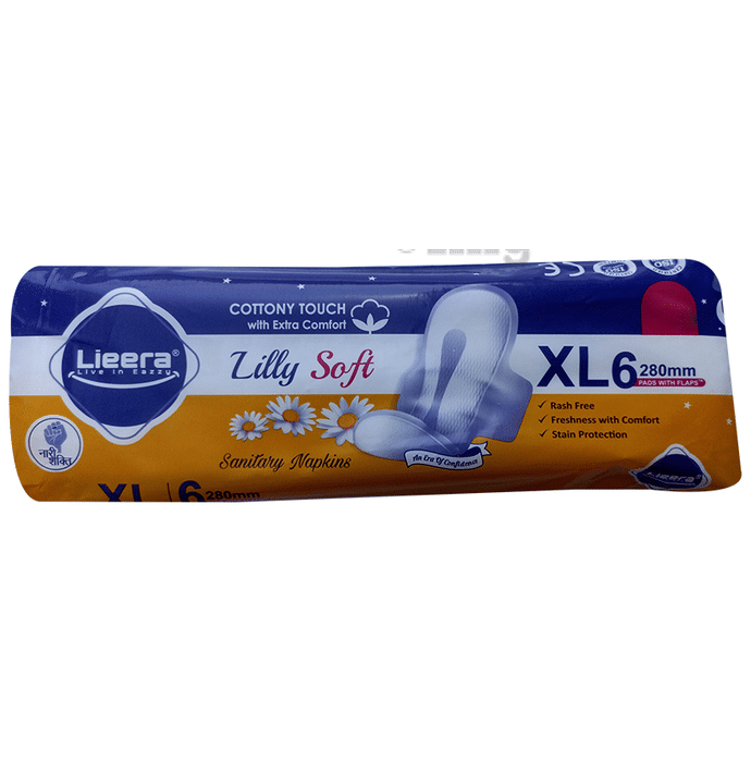 Lieera Lilly Soft Cottony Touch Sanitary Napkins XL