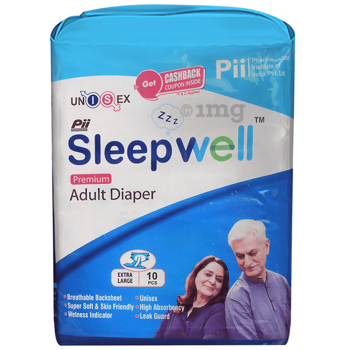 PII Sleepwell Premium Adult Diaper (10 Each) Extra Large