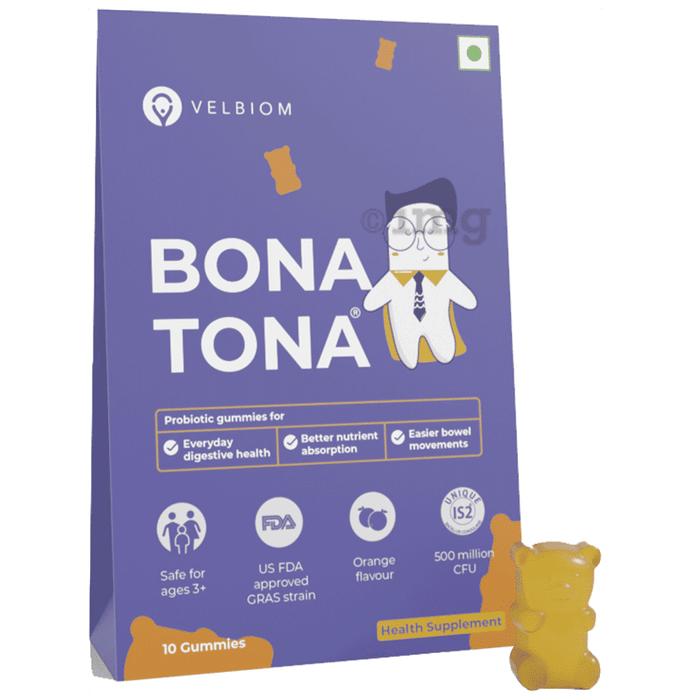 Velbiom Bona Tona Probiotic Gummy Health Supplement Orange