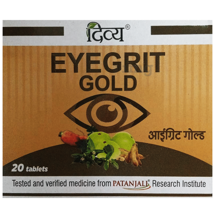 Divya  Eyegrit Gold Ayurvedic Tablet