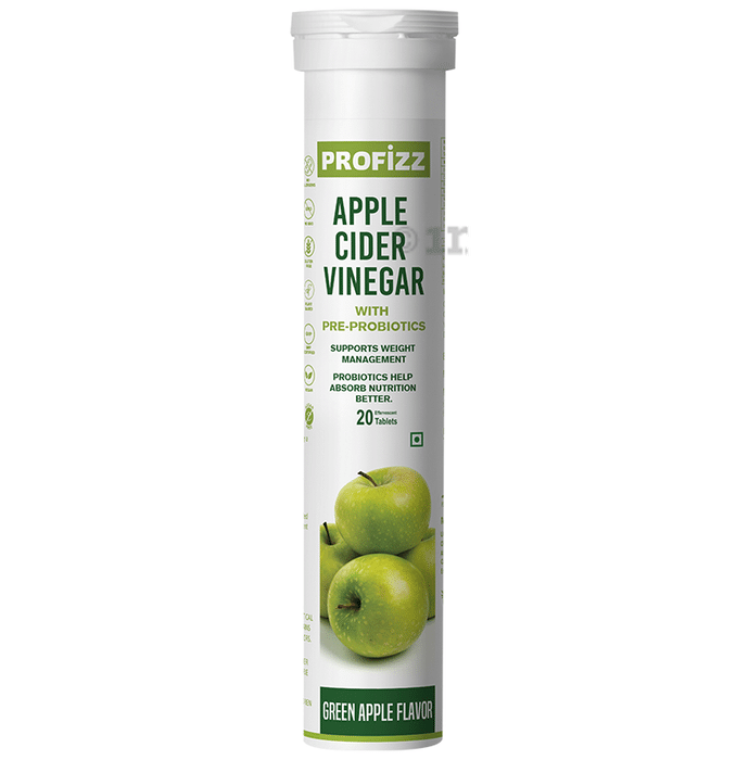 Profizz Apple Cider Vinegar with Pre-Probiotics Effervescent Tablet (20 Each) Green Apple