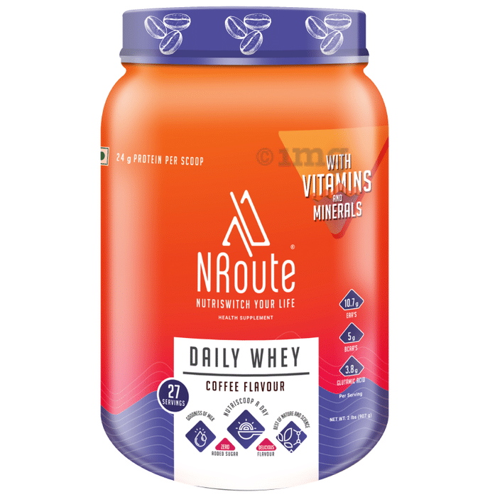 Nroute Daily Whey Protein Powder Coffee