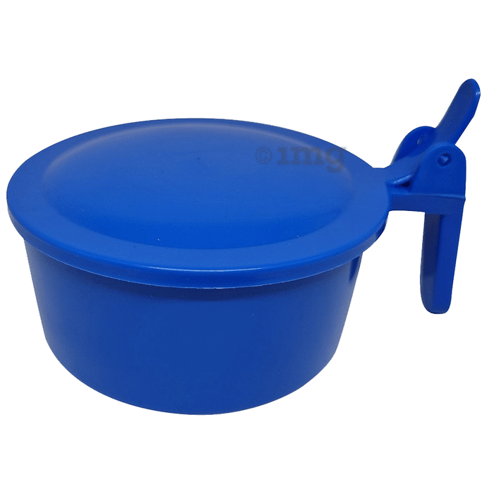 Sahyog Wellness PVC Sputum Pot with Plastic Cover Blue