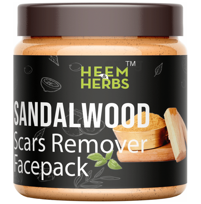 Heem & Herbs Sandalwood Scars Remover Face Pack (100gm Each)