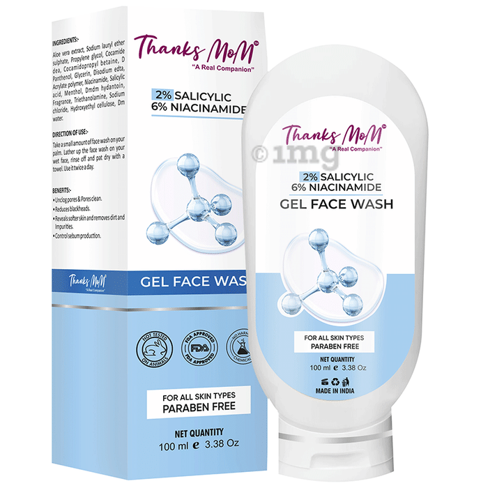 Thanks mom 2% Salicylic & 6% Niacinamide Gel Face Wash