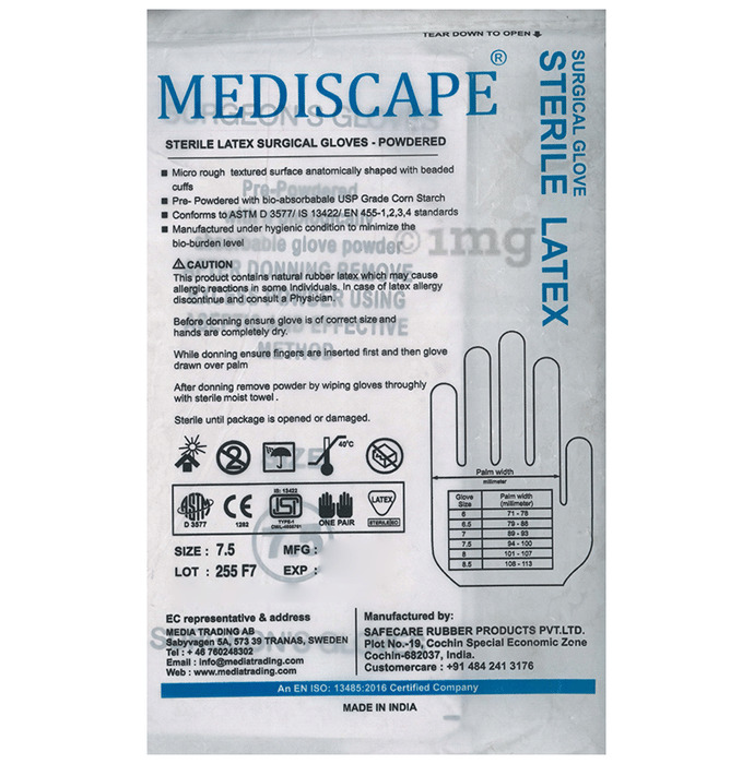 Mediscape Sterile Latex Surgical Powdered Gloves