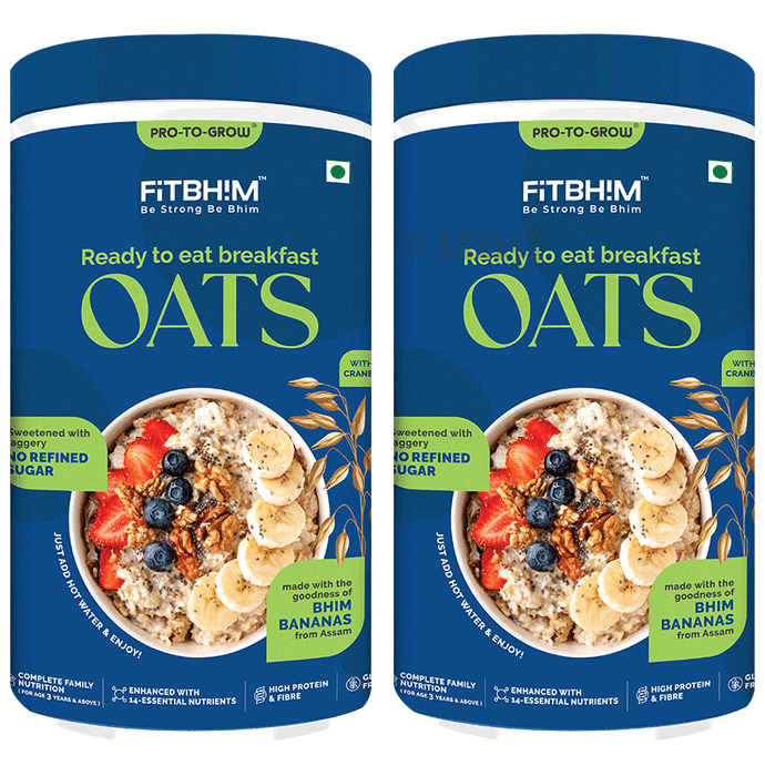 Pro-To-Grow Ready to Eat Breakfast Oats with the Goodness of Bhim Bananas (300gm Each)