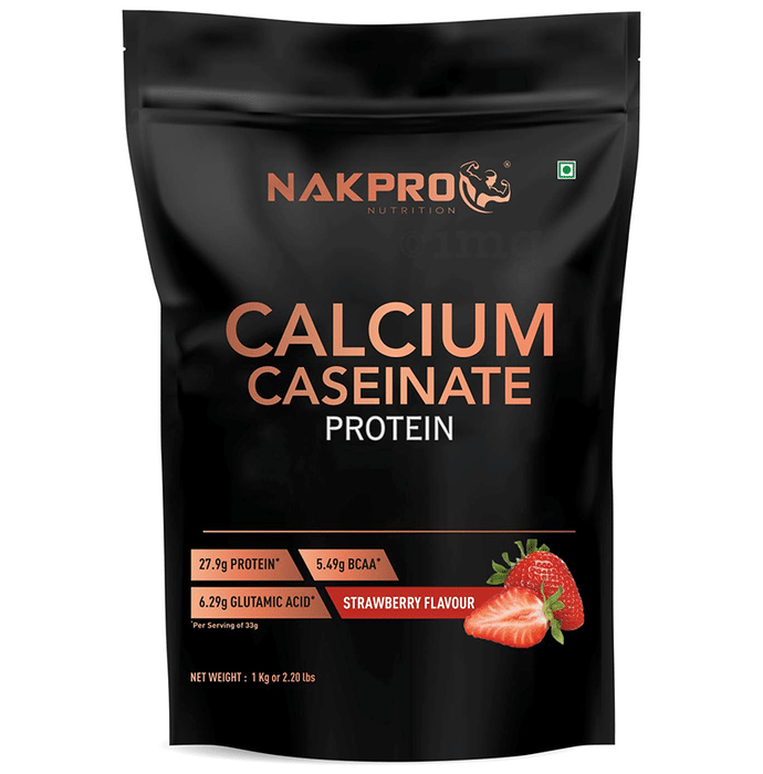 Nakpro Nutrition Calcium Caseinate Protein Powder Strawberry