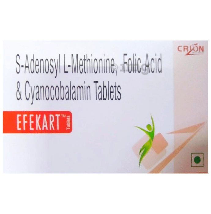 Efekart S-Adenosyl L-Methionine, Folic Acid & Cyanocobalamin Tablet