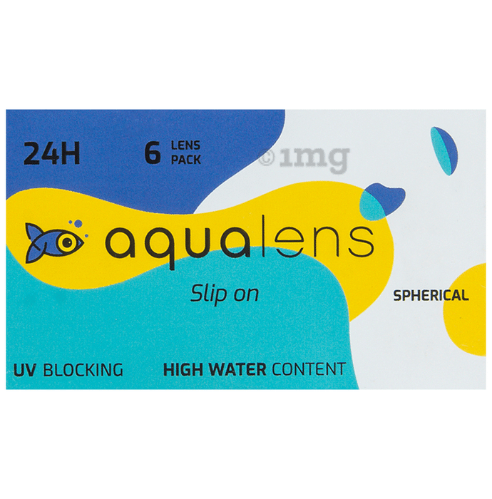 Aqualens 24H Contact Lens with High Water Content & UV Protection Optical Power -2.75 Transparent Spherical