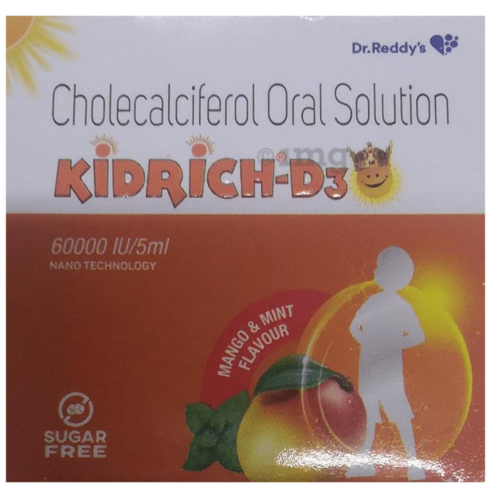 Kidrich-D3 Oral Solution Mango & Mint Sugar Free