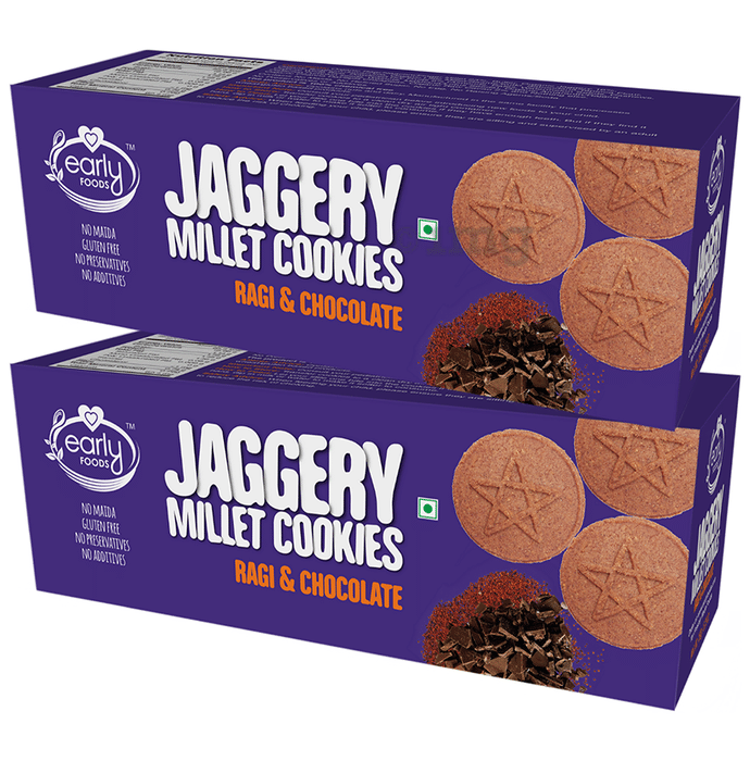 Early Foods Jaggery Millet cookies (150gm Each) Ragi & Chocolate