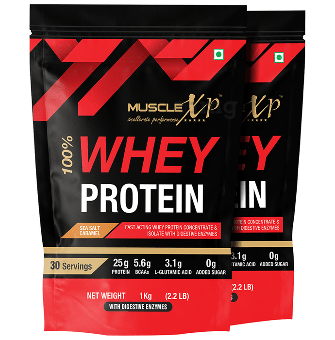 MuscleXP 100% Whey Protein (1kg Each) Sea Salt Caramel